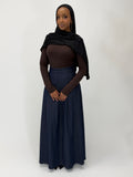 COTTON DENIM MAXI SKIRT