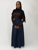 COTTON DENIM MAXI SKIRT