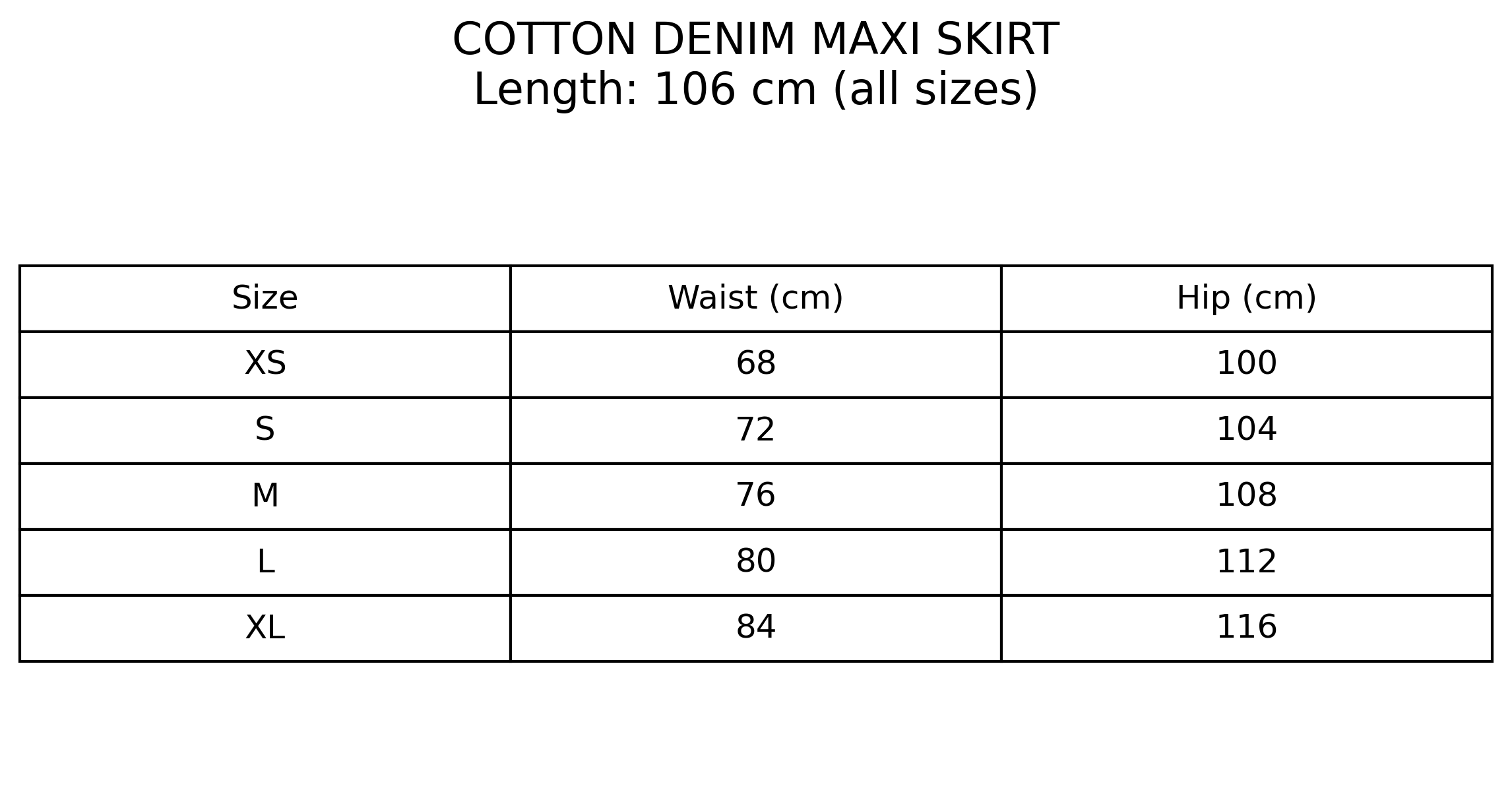 COTTON DENIM MAXI SKIRT